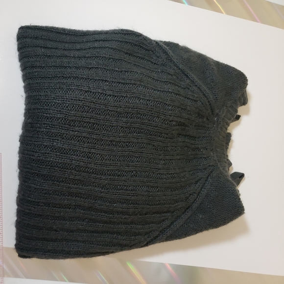 Vntg Rev‎ revelation Gray knit sweater cardigan ties down the sides. Size S - Picture 6 of 9